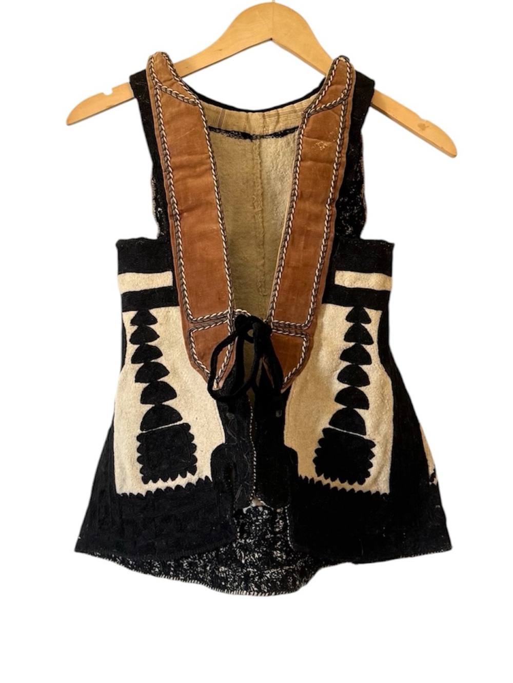 Vintage Balkan Folk Style Vest Greek Handmade Festival Costume Renfaire XS